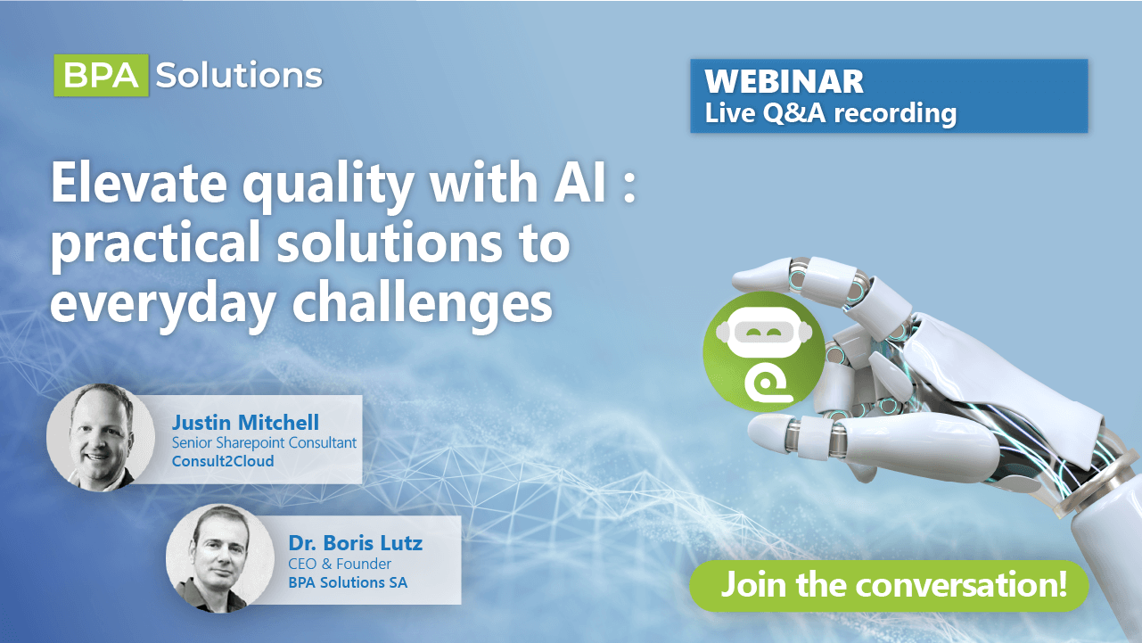 WEBINAR | Elevate quality with AI - Q&A recording