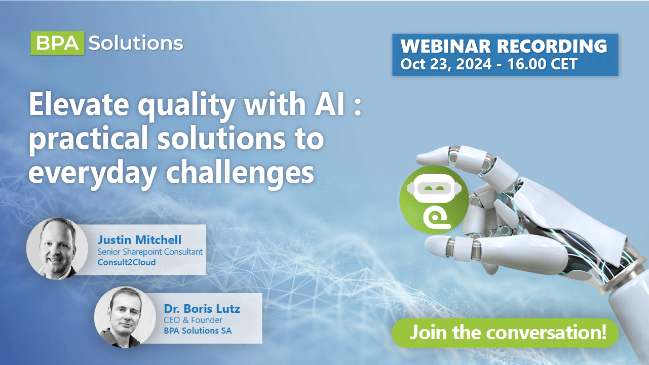 WEBINAR | Elevate quality with AI - recording